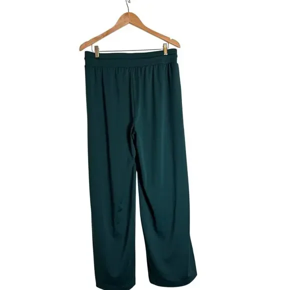 Lou & Grey NWT Teal Wide Leg Drawstring Lounge Pants Size L 30” Inseam - Picture 5 of 8